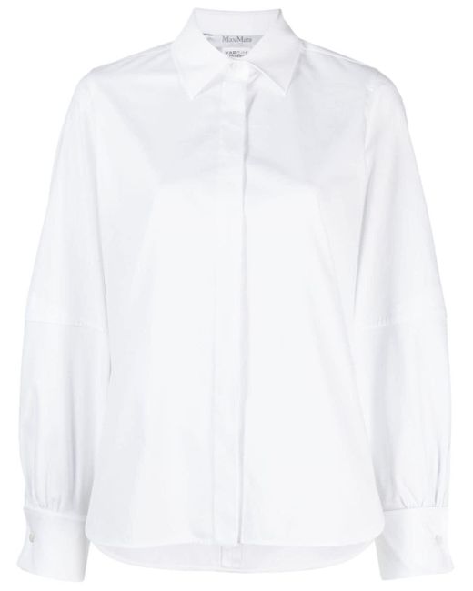 Max Mara ポインテッドカラー シャツ White
