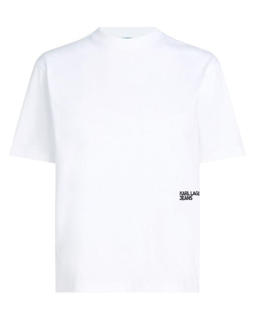 Karl Lagerfeld White Bandana Monogram-print T-shirt
