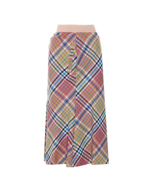 Vivienne Westwood White Jupe Vase Ensemble À Carreaux