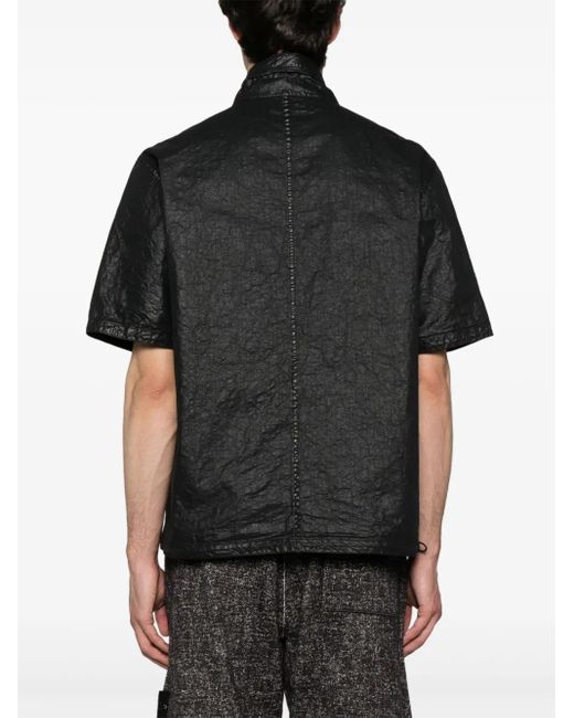Stone Island Overhemd Met Compass-Logopatch in het Black voor heren