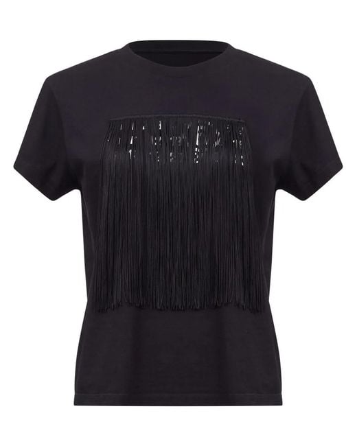 MM6 by Maison Margiela Black Round Neck T-Shirt