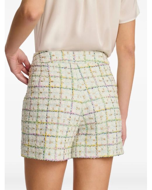 WEILL PARIS White Pastel Tweed Shorts