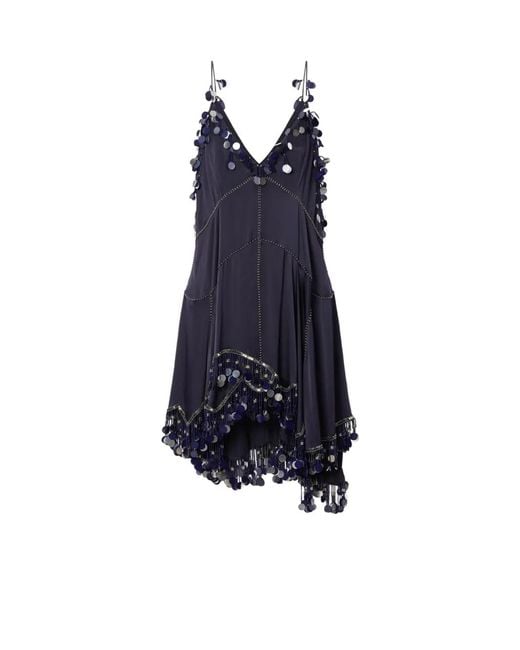 Isabel Marant Women's Blue Ludna Sequin-Embellishment Mini Dress -  www.ice4pros.com.br