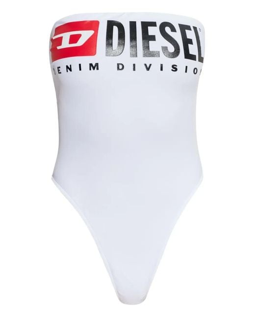 Maillot De Bain Cecilia-D-Core À Bande Logo DIESEL en coloris White