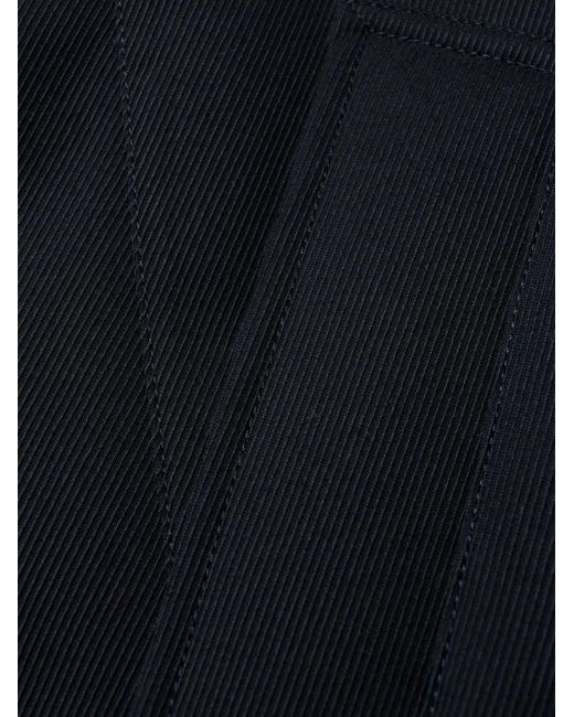 Herno Blue Quilted Double-Breasted Coat for men
