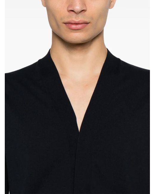 Paolo Pecora Black Cotton Short-Sleeve Cardigan for men