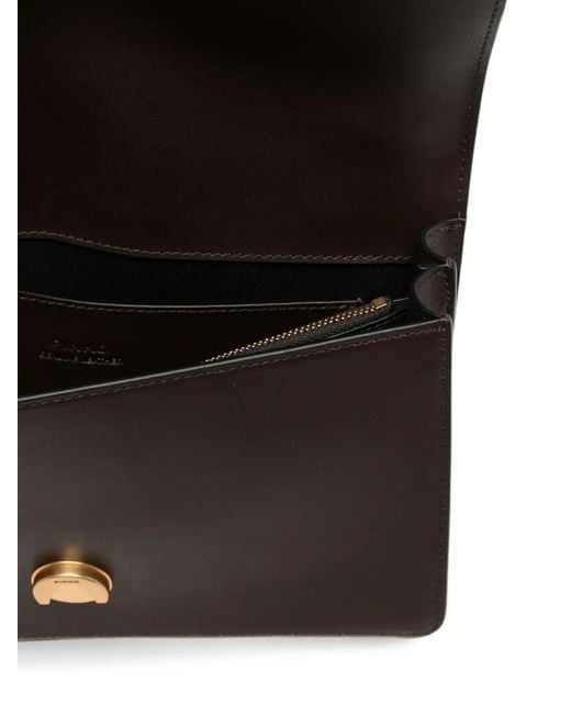 Pinko Black Love Birds Leather Cross Body Bag