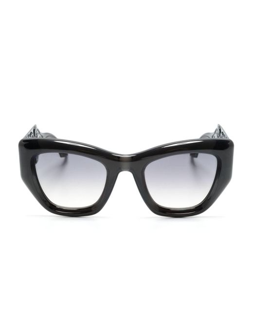 Etro Black Cat-Eye-Sonnenbrille mit Logo-Gravur