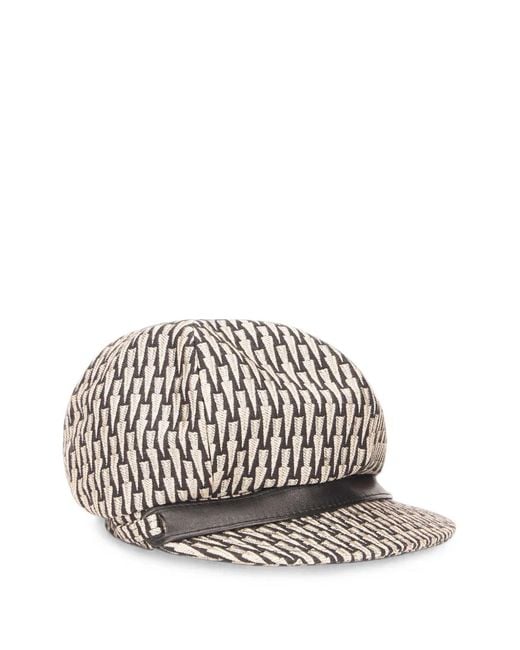 Alberta Ferretti White Graphic-Pattern Cap