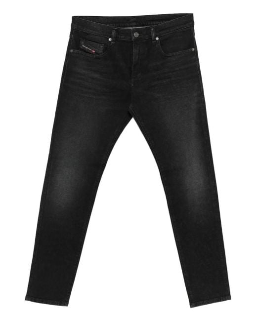 DIESEL Black Jeans With Logo Plaque for men