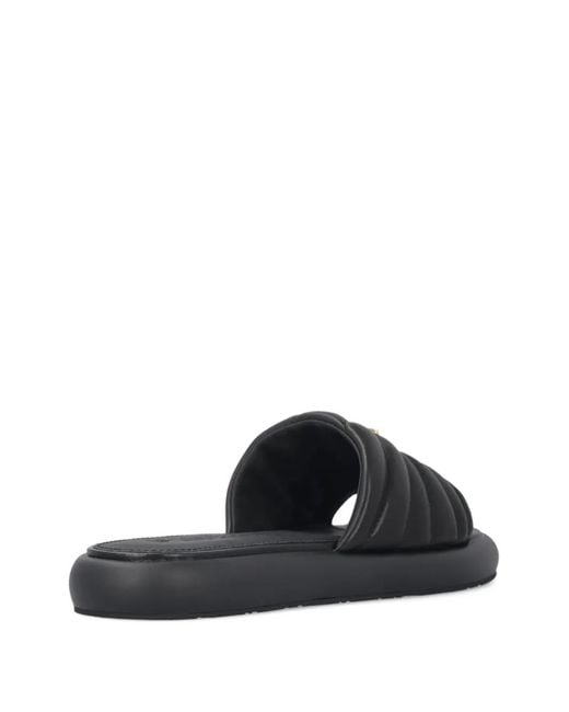 Pinko Black 'Fiona' Leather Slides