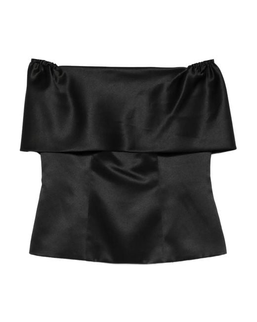 GIADA CURTI Black Strapless Top