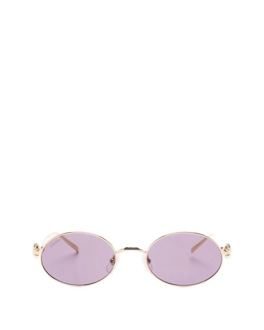 Cartier Pink Oval-Frame Sunglasses