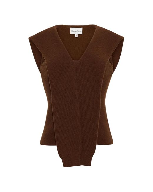 Cara Cara Brown Ember V-Neck Vest