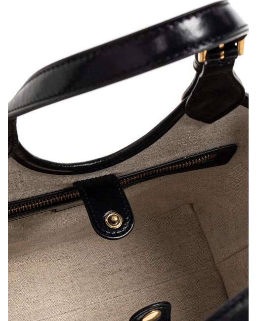 Versace Black Rivière Small Canvas Tote