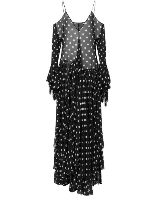 Moschino ポルカドット マキシドレス Black