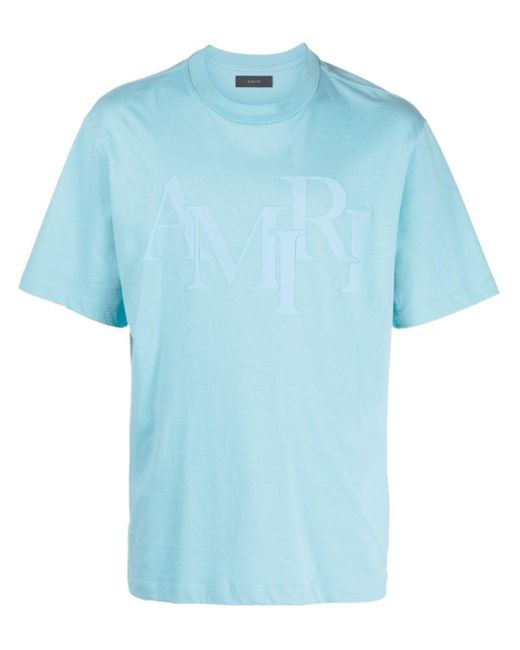 Amiri Katoenen T-shirt Met Logo in het Blue voor heren
