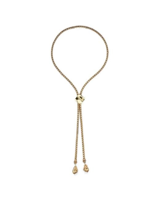 Gas Bijoux Metallic Square Biwa Necklace