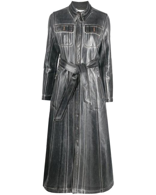 DIESEL Gray De-Flaminty-Z-Fsb Shirt Dress