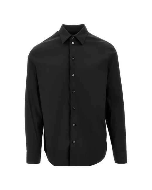 Emporio Armani Black Long-Sleeve Shirt for men