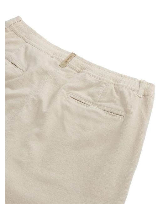 Woolrich White Pleated Drawstring Trousers for men