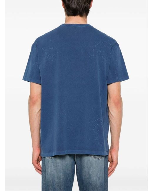 Camiseta con logo bordado Polo Ralph Lauren de hombre de color Blue