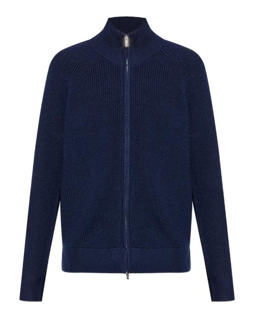 Isabel Marant Gerippter Cardigan mit Reißverschluss in Blue für Herren