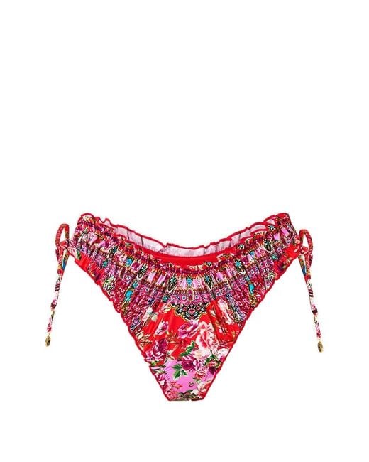 CAMILLA レディース レッド Ruched Skimpy ビキニボトム