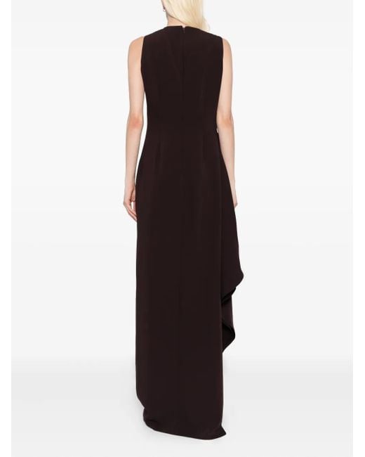 Amsale Brown Kleid Aus Krepp