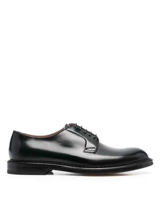 Doucal's Lace-up Leather Derby Shoes in Green for Men | Lyst