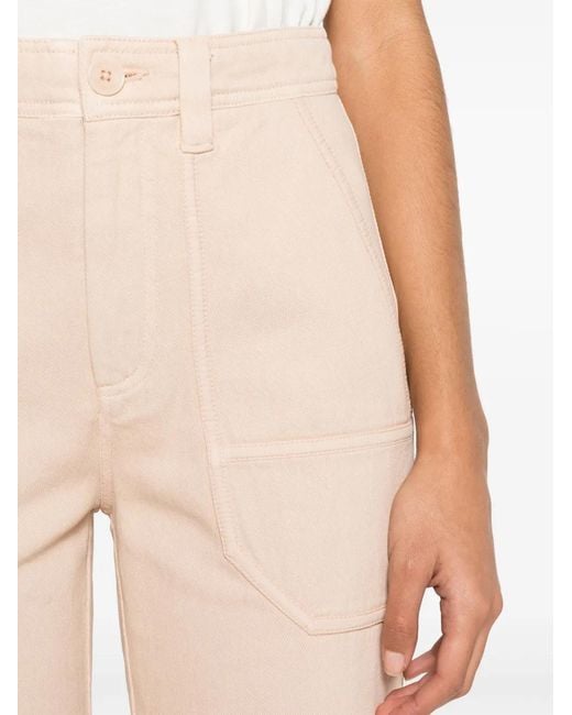 Zadig & Voltaire Natural Pepper High-Waist Straight-Leg Trousers