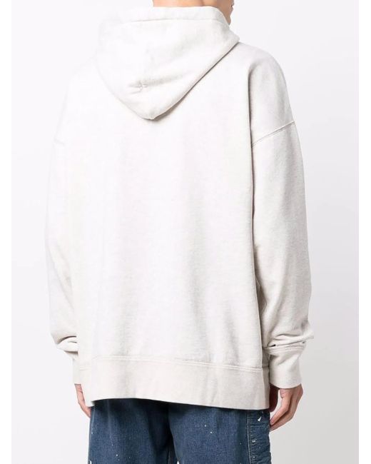 Isabel Marant Natural Miley Flocked-logo Hoodie for men