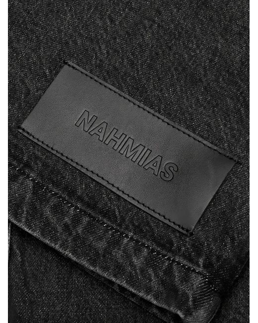 Camicia Denim Con Design Patchwork di NAHMIAS in Black da Uomo