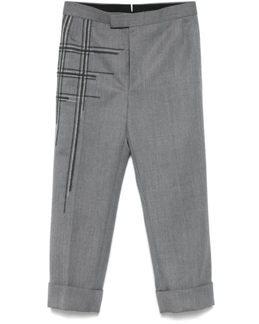 Pantalones de tiro caído Thom Browne de hombre de color Gray
