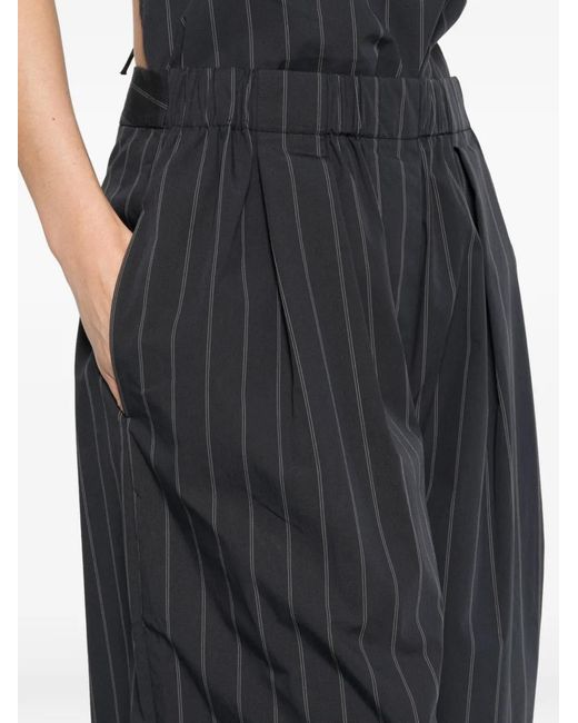 St. Agni White Striped Pleated Trousers