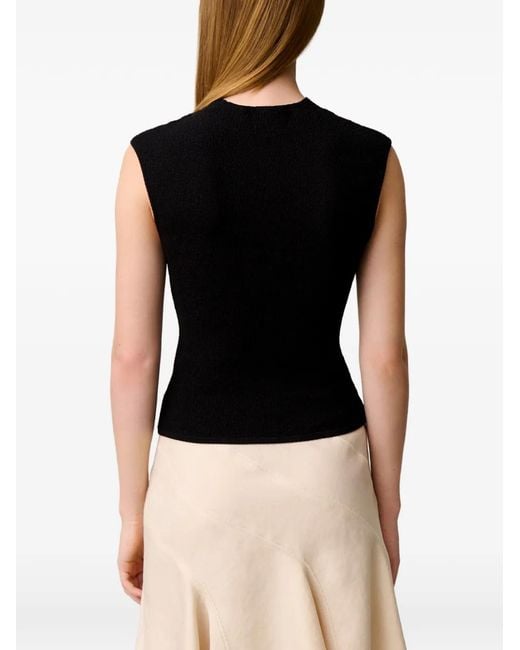 Débardeur En Maille À Col Montant Claudie Pierlot en coloris Black