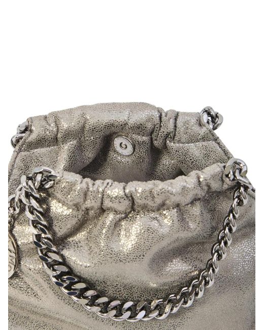 Stella McCartney Gray Falabella Chain-Embellished Shoulder Bag