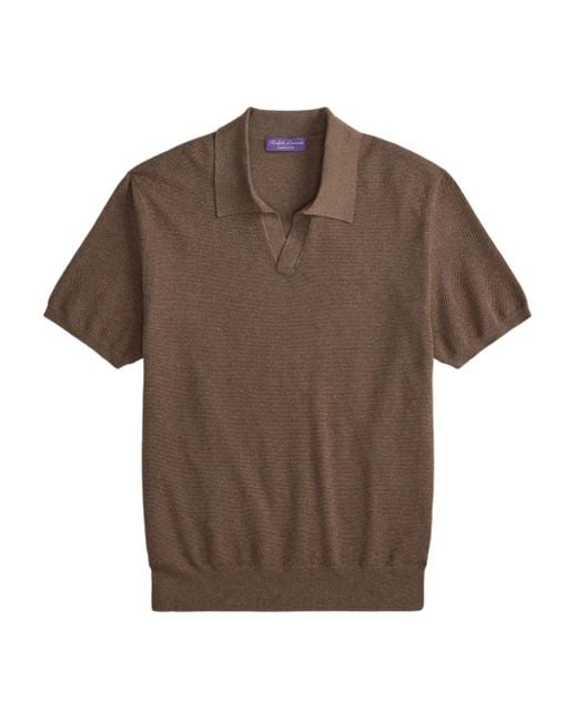 メンズ Ralph Lauren ポロネック Tシャツ Brown