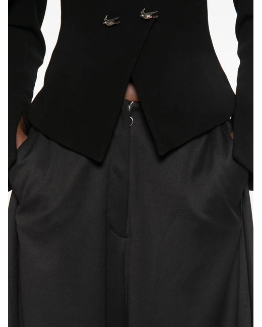 Vestiaire d'un Oiseau Libre Black Zip Palazzo Pants