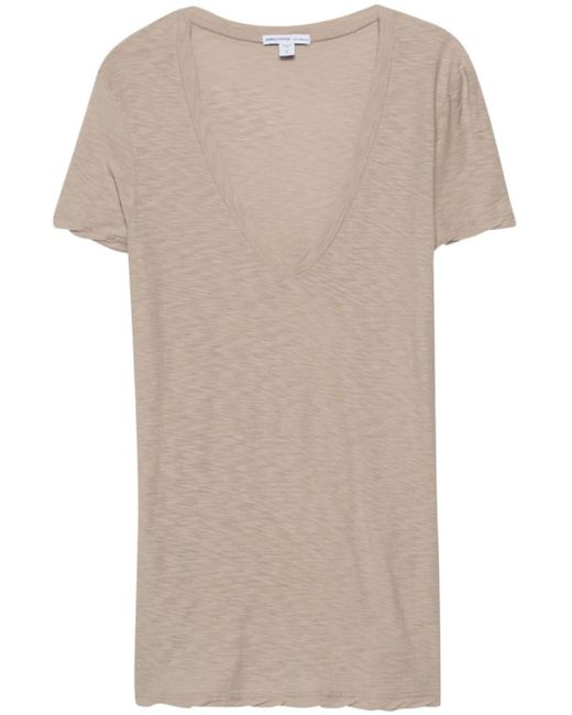 T-shirt en coton à manches courtes James Perse en coloris Natural