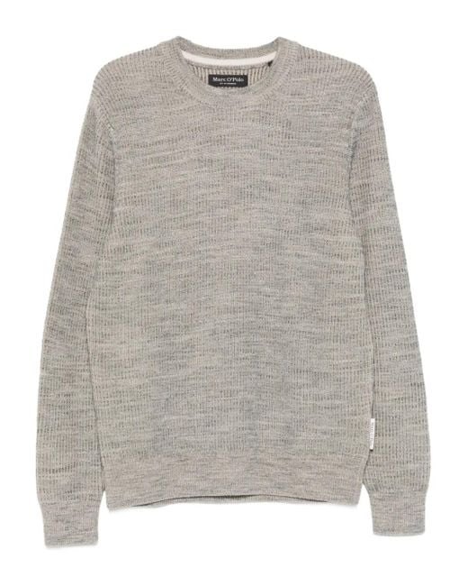 Marc O' Polo Gray Mélange-Effect Sweater for men