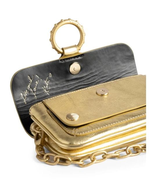 Zadig & Voltaire Metallic Bag Kate Retro Metal Wallet