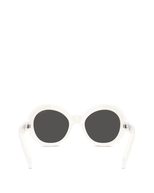 Prada Gray Round-Frame Sunglasses