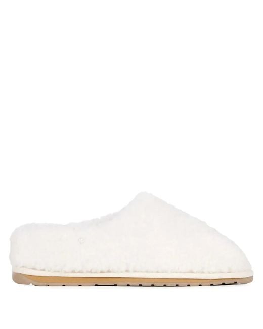 EMU White Joy Teddy Slippers