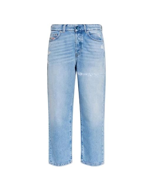 DIESEL Blue 1981 D-Went Distressed Jeans