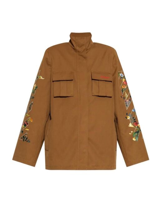 Off-White c/o Virgil Abloh フローラル ユーティリティジャケット Brown