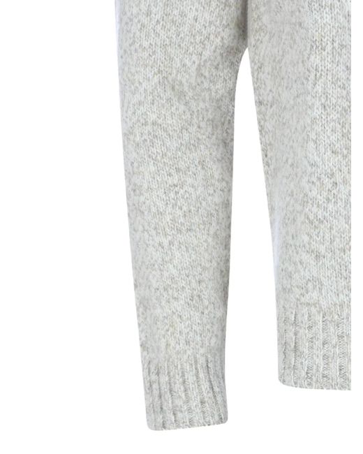 Eleventy Gray Diamond-Pattern Sweater for men