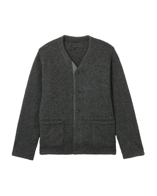 メンズ Engineered Garments リブ カーディガン Gray