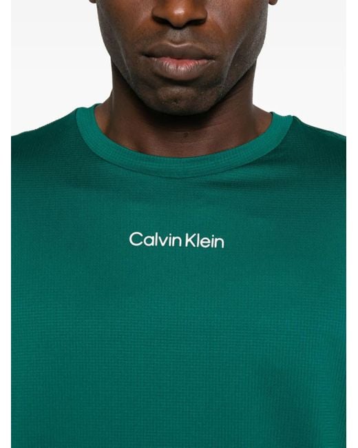 Calvin Klein Green Round Neck T-Shirt for men