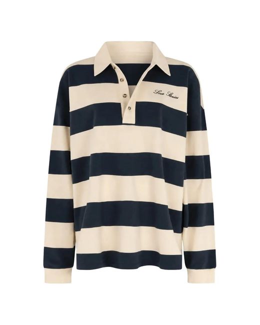 LoveStories Black Striped Long-Sleeve Polo Shirt